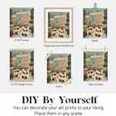 Locomiss Christmas Town Wall Art Decor Posters, Cute Retro Christmas Village Houses Winter Holiday Wall Art Decor Gifts For Farmhouse Home Living Room Bedroom Bathroom, Set of 4 (8x10 Unframed)