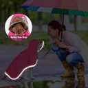 Lukovee Dog Raincoat, Adjustable Dog Rain Jacket with Clear Hooded Double Layer for Large Medium Small Dogs Puppies, Waterproof Rain Coat Poncho with Reflective Storage Pocket & Rim (Fuchsia, S)