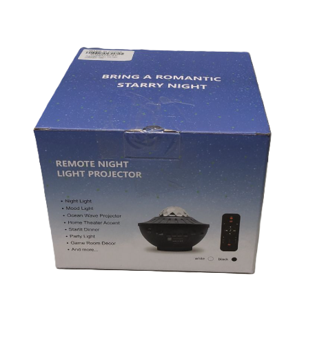 Remote Night Light Projector, Full-Color Music Starlight,Black
