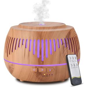 Humidifiers for Bedroom Large Room Home Baby Kids Whole House Hotel Office Desk Plant,500ml Cute Aromatherapy Portable Ultrasonic Cool Mist Humidifier with Essential Oil Diffuser Light Remote