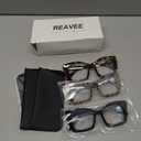 REAVEE Oversized Square Reading Glasses Oprah Style for Women, Blue Light Blocking Large Frame Computer Readers Spring Hinge (Black/Leopard/Grey Leopard)