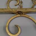 Deco 79 Metal Scroll Large Free Standing Adjustable Display Stand Easel with Chain Support, 22" x 21" x 46", Gold