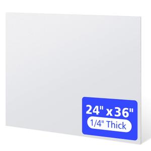 HDPE Sheet 1/4"x 24"x 36" White Plastic Board