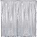 Silver Sequin Backdrop Curtains 8FTx8FT 1 Sequin Backdrop Curtains Panel Sparkly Background Drapes Glitter Photo Background for Wedding Baby Shower Stage Decorations