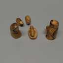 Zuluf Small Olive Wood Holy Family Figurines  Hand-Carved Nativity Set Scene with Joseph, Mary & Baby Jesus  Wooden Christmas Tree Decor for Catholic Indoor Display  HOF035