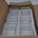 KEYWING 6 Pack Square Glass Vase 5" x 5" x 5", Clear Flower Vases for Centerpieces, Square Flower Vase Candle Holder for Wedding, Party, Home Office Decoration