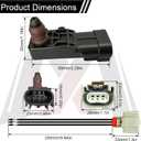 13502903 Fuel Tank Pressure Sensor with Wiring Harness Compatible with Buick Chevy Impala Silverado Equinox Cobalt Cadillac GMC Hummer Pontiac Replaces 13502510/160073-3106/160073-3102