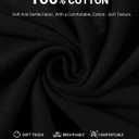 Boys Cotton Long Sleeve Shirts Soft Breathable Crewneck Tees for Kids, Fashion Basic Tops 4-12 Years (Black, XS)