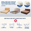 Lemagalu Heavy Duty Bed Rails for Elderly Adults Safety-Foldable Bed Rail for Senior with Adjustable Heights Fits All Bed Sizes，Bed Handle Bedside Assist with Pocket -504M (Lvory and Gray)