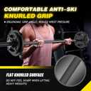 Weight Lifting Bar 57", 1" Standard Straight Barbell Bars Olympic for Home Gym Weight lifting/Strength Training/Squat/Bench Press/Deadlift/Lunges/Hip Thrusts, 2 Star Collars (480lb Weight Capacity)