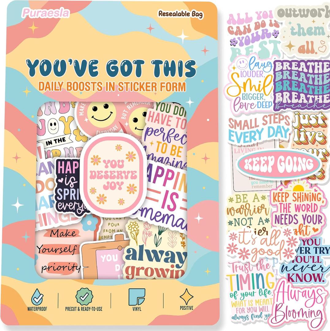 You've Got this By Puraesla - 300Pcs Holographic Positive Affirmation Sticker Pack