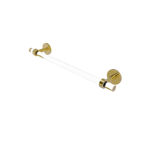 Allied Brass CV-41-30 Clearview Collection 30 Inch Towel Bar, Polished Brass
