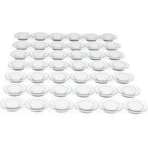 Fridge Magnets - 42 Pack Strong Refrigerator Magnets, Heavy Duty Small Magnets for Whiteboard, Locker, Crafts, Office, Classroom Use - Clear Decorative Cute Round Mini Magnet for Fridge (White)
