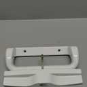 Sliding Patio Door Handle Set with Key Cylinder and Mortise Lock, Full Replacement Handle Lock Set Fits Door Thickness from 1-1/2" to 1-3/4", 3-15/16 Screw Hole Spacing, Reversible Design(Non-Handed) (White)