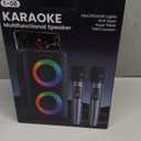 Karaoke Machine, Portable Bluetooth Speaker with 2 Wireless Karaoke Microphones, Karaoke Machine for Adults Kids with PA System,Stage Monitors Support TWS/TF/USB/AUX for Home Party Stage,Xmas Gifts (Black)