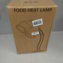 Food Heat Lamp,500W Commercial Food Warmer Lamp,Adjustable Food Warming Light with 3 Bulbs,2 Head Catering Heating Lamp for Kitchen Cafeteria Restaurant Buffet Parties