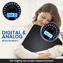 EILISON Highly Advance 2-in-1 Digital & Analog Weighing Scale for Body Weight-400lbs, 4 High Precison GX Sensor Accurate, Thick Tempered Glass, Extra Large Display (NBlack)