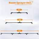 4 Nozzles Sprayer Boom Wand with 3/8 Inch Brass Fitting, 55 inches