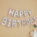 8 x Letter Balloons 40 Inch Large Alphabet A-Z Custom Name Phrase Silver Aluminum Foil Mylar Balloon Letters Reusable Balloon Banner for Birthday Anniversary Baby Shower Party Supplies Decoration