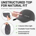 TOP-EX Oversize Baseball Cap Waterproof Running Hat for Extra Large Heads Men (Black)
