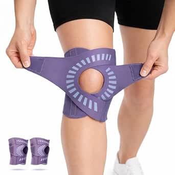 KNEEBRIGHT Light Hinged Knee Brace for Women, Strong Adjustable Compression Knee Brace, Quick Wrap Around Patella Support with Side Stabilizers for Meniscus Tear, Arthritis M