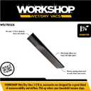 WORKSHOP Wet/Dry Vacs Shop Vacuum Accessories WS17802A Crevice Tool Attachment for Wet Dry Vacuum Cleaners, Fits 1-7/8-inch Extension Wands and Hoses
