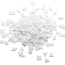 Lanyani Glass Mosaic Tiles for Art Crafts, 4 Shapes Mixed Colorful Glass Tiles Tiffany Stained Glass Pieces, 200 Pieces, Square/Rectangle/Diamond/Triangle (Coffe-1)