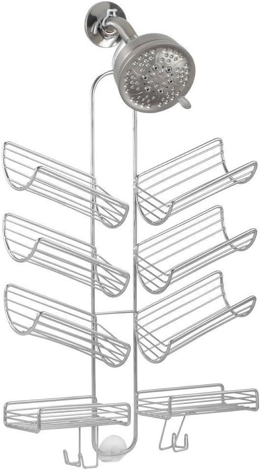 iDesign Steel Hanging Shower Caddy, The Verona Collection  25 x 14 x 4, Silver