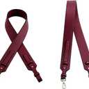 Grain Leather Purse Strap Adjustable Crossbody Replacement Straps for Handbags Monk Head Screws Detachable