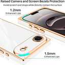 Designed for iPhone Air Case Rectangle, Works with Magnetic Wireless Charging, Full Lens Protection, Flexible TPU Electroplated Edge for Women Men Phone Case for iPhone Air White (Air 6.5inch)