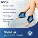 REVIX Ankle Ice Pack Wraps for Plantar Fasciitis Relief, 45-Min Long Lasting Cold Compress Therapy, Reusable Ice Pack for Foot with Ice Grid Design for Achilles Tendonitis & Sprained Ankles, 2 Packs