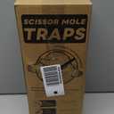 Mole Traps That Kill Best, 2 Pack Scissor Mole Trap, Sleek Black Stainless Steel Finish