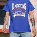 Baseball Shirts for Men Game Day Baseball Fan Shirt Mens Casual Baseball Team Short Sleeve Tees (Blue, XL)