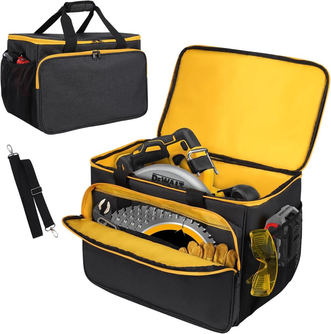 Carry Bag for DEWALT 20V MAX Circular Saw DCS391B/DCS565B,Storage Case for DEWALT 20V MAX Circular Saw DCS574B/DCS570B/DCS573B,Universal Tool Bag with Large Space,Case Only