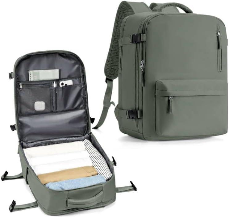 Large Travel Backpack Women, Carry On Backpack Flight Approved 18x14x8 Personal ltem, College Sports Hiking Rucksack Waterproof Outdoor Casual Daypack with Shoes Compartment 