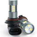 9006/HB4 LED Fog Bulbs, Super Bright LED Fog Lights 6500K Cool White, Plug and Play, Replacement Lights for Cars Trucks SUV, Pack of 2