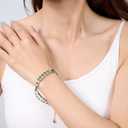 Farfume Beaded Bracelets for Women, Chakra Crystal 4mm Beads Gemstone Natural Stone Bead Spiritual Womens Jewelry Valentine's Day Gifts (Green Turquoise-Communication)