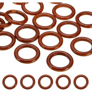 PATIKIL 50mm Natural Wooden Rings, 50Pcs Wood Ring Round Linking Rings Wood Loop Circle for Plant Hanger Craft DIY Jewelry Christmas Macrame, Coffee