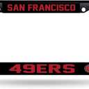 Rico Industries NFL Football Black Chrome Frame with Decal Inserts 12" x 6" Car/Truck Auto Accessory