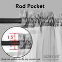 Simplebrand Grey Sheer Curtains 96 Inches Long, Light Filtering Rod Pocket Solid Color Window Sheer Curtain Panels, Elegant Curtains & Drapes for Living Room, 2 Panels (Charcoal Grey, 42" W x 96" L)