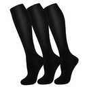 3 Pack Compression Socks For Women Men Knee High Socks 15-20mmHg compression socks for flying nylon knee thin hosiery men 9-11 ideas holiday apparel, L/XL