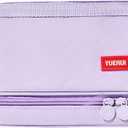 Pencil Case - 2-Layer Large Capacity Aesthetic Pencil Pouch with Strong Zipper, Handheld Stationery Organizer Pen Case with Compartments for College, office, Travel, for Women Men(Purple)