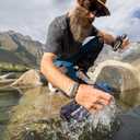 LifeStraw Peak Series - Collapsible Squeeze Bottle Water Filter System - 1L for Trail Running, Camping, Hiking, Travel, Cycling, and Fishing; Mountain Blue