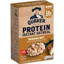Quaker, Protein Instant Oatmeal, Banana Nut, 12.9 Oz, 6 Count (Pack of 1), Best By: 01/26/26