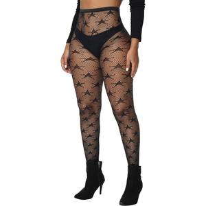 Women Sexy Tights Fishnet Stockings Patterned Leggings Thigh-High Black Socks Lace Pantyhose