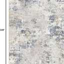 Nakagishi 10X14 Abstract Washable Area Rugs for Living Room-Blue Grey