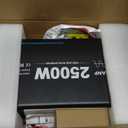 2500W Pure Sine Wave Power Inverter with Transfer Switch, 12V DC to 120V AC Converter, Auto Switch to Shore Power, 5000W Peak, Remote LCD Controller, USB & Type-C for RV, Truck, Off-Grid Use