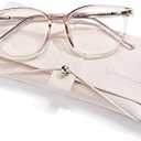 FONHCOO Blue Light Blocking Glasses Fashion Round TR90 Frame Transparent Eyewear Anti UV Computer Glasses for Women Men