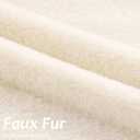 Pallene Faux Fur Plush Throw Pillow Covers 20x20 Set of 2, Soft Fluffy Couch Pillow Covers for Living Room, Beige