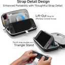 2 x Carrying Case (2025) for Switch 2, Slim Hard Shell Protective Travel Case with Black Spider Design, Game Card Storage, Fits Console with Attached Controllers, for Teen and Adult Gamers